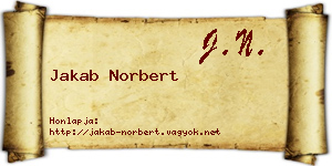 Jakab Norbert névjegykártya