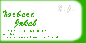 norbert jakab business card